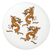 ミュージシャンを踊るココペリ セラミックノブ (正面)