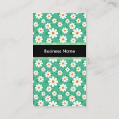 ミュージシャンエレガントグリーンデイジーパターン 名刺 (裏面)