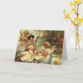 ミュージシャンエンジェルズバイハンスザッツカビクトリアンファインアート カード (黄色い花)