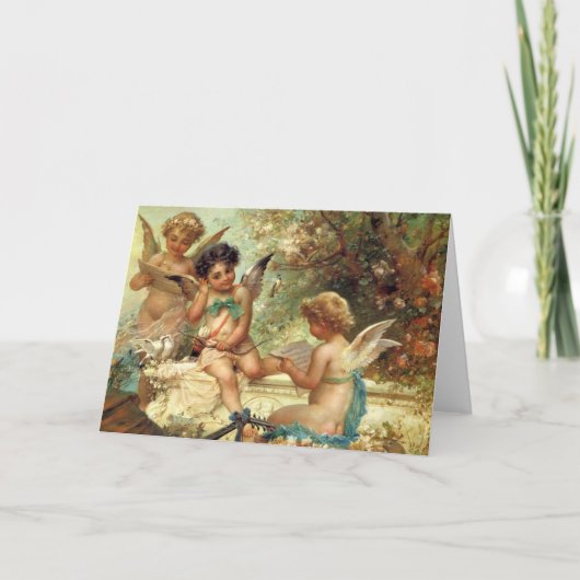 ミュージシャンエンジェルズバイハンスザッツカビクトリアンファインアート カード (正面)