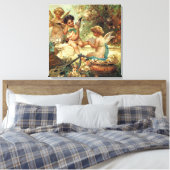 ミュージシャンエンジェルズバイハンスザッツカビクトリアンファインアート キャンバスプリント (インサイチュ (寝室))