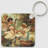 ミュージシャンエンジェルズバイハンスザッツカビクトリアンファインアート キーホルダー (裏面)
