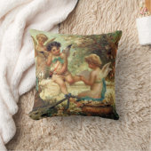 ミュージシャンエンジェルズバイハンスザッツカビクトリアンファインアート クッション (ブランケット)