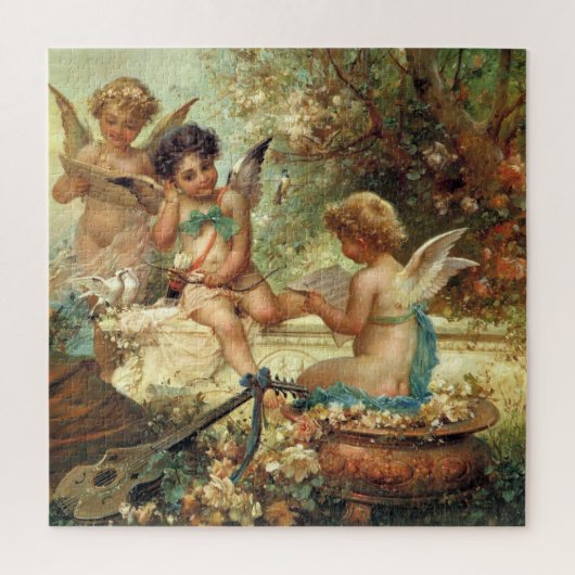 ミュージシャンエンジェルズバイハンスザッツカビクトリアンファインアート ジグソーパズル (縦)