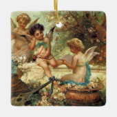 ミュージシャンエンジェルズバイハンスザッツカビクトリアンファインアート セラミックオーナメント (正面)