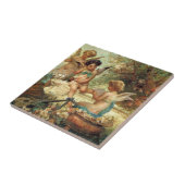 ミュージシャンエンジェルズバイハンスザッツカビクトリアンファインアート タイル (側面)