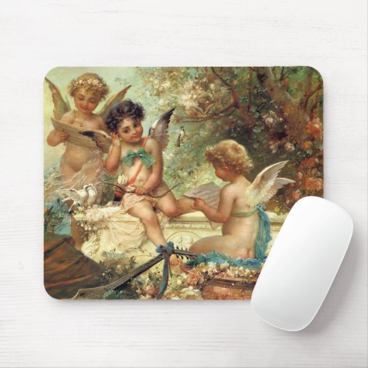 ミュージシャンエンジェルズバイハンスザッツカビクトリアンファインアート マウスパッド (マウス)
