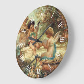 ミュージシャンエンジェルズバイハンスザッツカビクトリアンファインアート ラージ壁時計 (傾斜)