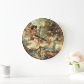 ミュージシャンエンジェルズバイハンスザッツカビクトリアンファインアート ラージ壁時計 (ホーム)