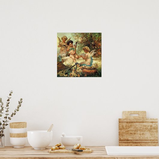 ミュージシャンエンジェルビクトリアンファインアート ポスター (キッチン)