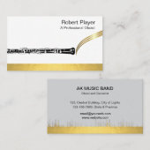 ミュージシャンオボリストプレイヤー音楽金ゴールドオボエ波 名刺 (正面/裏面)