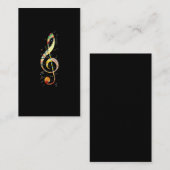 ミュージシャンカラフル音楽クレフ、 音符記号音符 名刺 (正面/裏面)