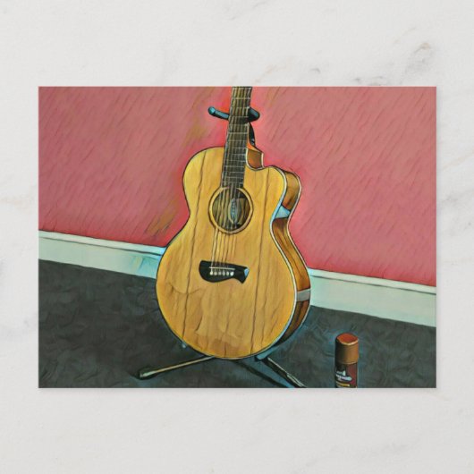 ミュージシャンギタリストへのプレゼント ポストカード (正面)