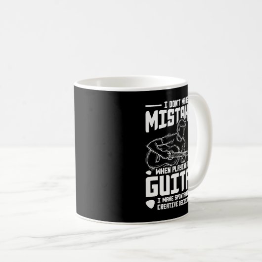 ミュージシャンギタリストギターギフトギター コーヒーマグカップ (正面右)