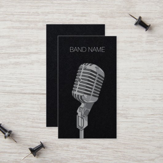 ミュージシャンギタリストシンガーバンドアーティストパブリシティCA コーリングカード (正面/裏面インサイチュ)
