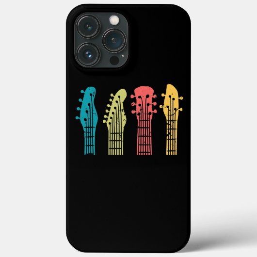 ミュージシャンギターラバーギタリストレトロサンセット Case-Mate iPhoneケース (裏面)