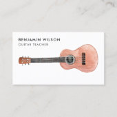 ミュージシャンギター先生水彩 名刺 (正面)