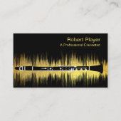 ミュージシャンクラリネットプレーヤーのオーディオ金ゴールド音波 名刺 (正面)