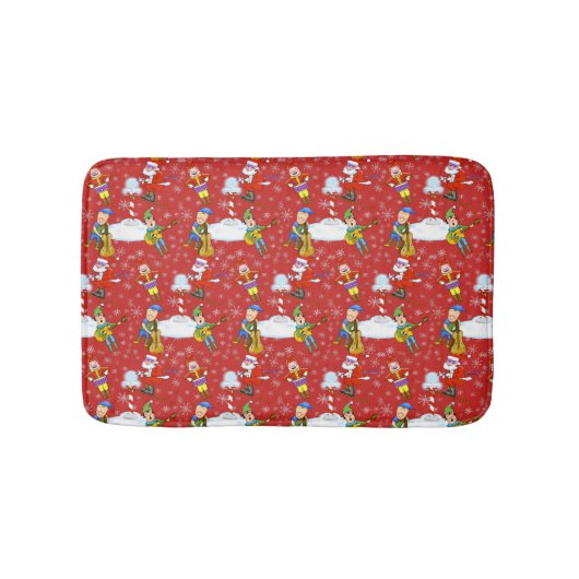 ミュージシャンクリスマス小人バスマット バスマット (正面)