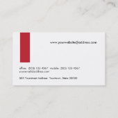 ミュージシャンクールブラックとレッドビジネスカード 名刺 (裏面)