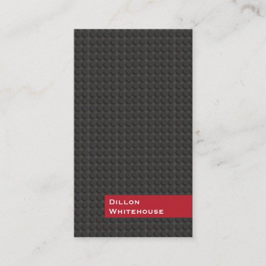 ミュージシャンクールブラックとレッドビジネスカード 名刺 (正面)