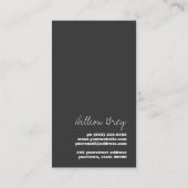 ミュージシャンクールブラックとレッドビジネスカード 名刺 (裏面)