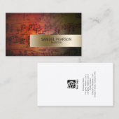 ミュージシャングランジノート金ゴールドストライプ音楽 名刺 (正面/裏面)