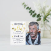 ミュージシャンサンキューユ葬式悔やみや弔慰 サンキューカード (スタンド正面)