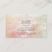 ミュージシャンシンガーコンポニストピアニストピーチパステル 名刺 (裏面)