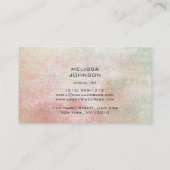 ミュージシャンシンガーコンポニストピアニストピーチパステル 名刺 (裏面)