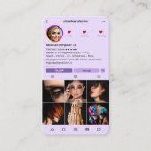 ミュージシャンシンガーコンポーザーIGライトパープルモダン 名刺 (正面)