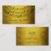 ミュージシャンシンガーコンポーネントのピアニストGrungyマスタード 名刺 (正面/裏面)