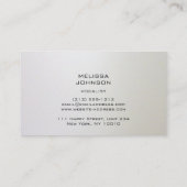 ミュージシャンシンガーコンポーネントピアニストグラデーションアイボリーグレイ 名刺 (裏面)