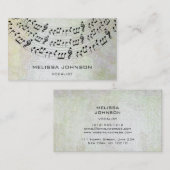 ミュージシャンシンガーコンポーネントピアニストメタリックパステル 名刺 (正面/裏面)