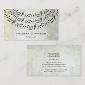 ミュージシャンシンガーコンポーネントピアニストメタリックパステル 名刺 (正面/裏面)