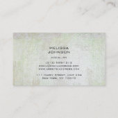 ミュージシャンシンガーコンポーネントピアニストメタリックパステル 名刺 (裏面)