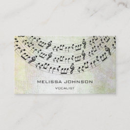 ミュージシャンシンガーコンポーネントピアニストメタリックパステル 名刺