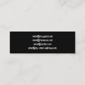 ミュージシャンシンガーバンドアーティスト金ゴールドスター広報 スキニー名刺 (裏面)