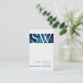 ミュージシャンスキルミュージックノートストライプモノグラはっきりしたム 名刺 (スタンド正面)