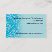 ミュージシャントレブルクレフ、 音符記号ミュージックスタジオ先生 名刺 (裏面)