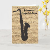 ミュージシャンノートとSaxの除·売却カード カード (黄色い花)