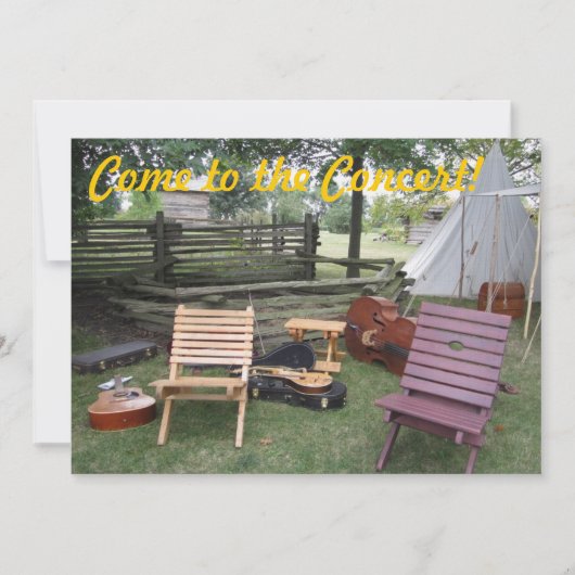 ミュージシャンバンド来キャンプ「コンサートへ!」 招待状 (正面)