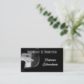 ミュージシャンパフォーマーエレガント白黒 名刺 (スタンド正面)