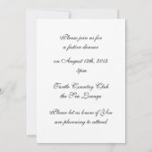 ミュージシャンパーソナライズされた招待状カスタマイズ-  招待状 (裏面)