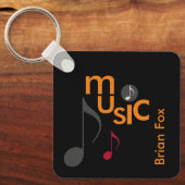 ミュージシャンパーソナライズされた キーホルダー (正面)