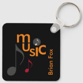 ミュージシャンパーソナライズされた キーホルダー (裏面)