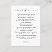 ミュージシャンピアノの名残の葬式カード 名刺 (裏面)