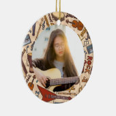 ミュージシャンフォトミュージックのノート楽器 セラミックオーナメント (右)