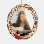 ミュージシャンフォトミュージックのノート楽器 セラミックオーナメント (左)