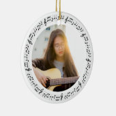 ミュージシャンフォトミュージックノート セラミックオーナメント (右)